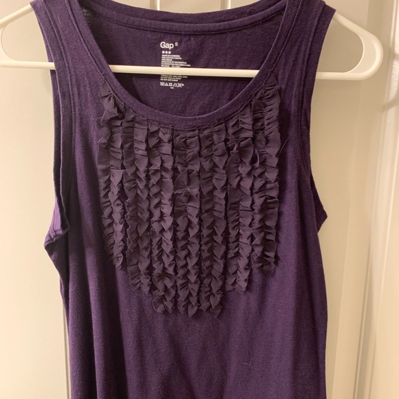 Gap Plum Sleeveless Ruffle Top - Picture 1 of 3